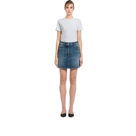 vintage prada mini skirt|prada denim skirt.